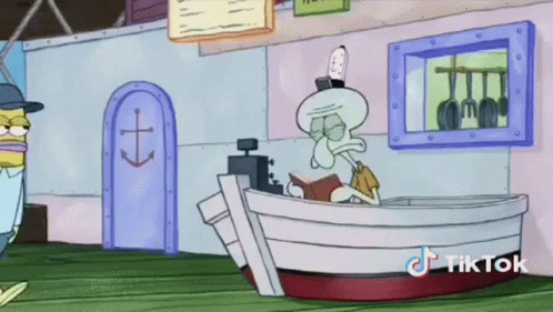 Squidward Funny Butt Drill GIF