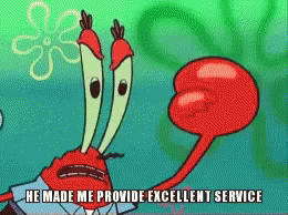 Squidward Future Angry Reaction On Mr Krabs GIF