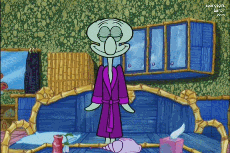 Squidward Future Happy Rich Bathrobe GIF