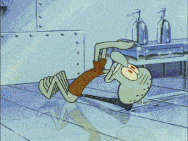 Squidward Future Melodramatic Sit Ups GIF