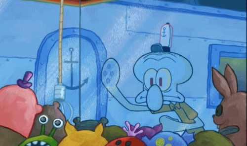 Squidward Future Playing Claw Machine GIF