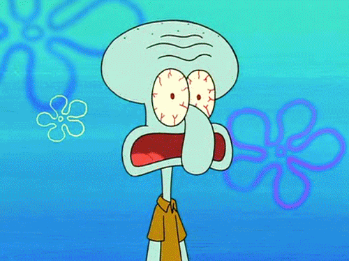 Squidward Future Shocked Red Eyes GIF
