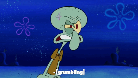 Squidward Grumbling SpongeBob SquarePants