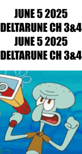 Squidward Holding Megaphone June 5 2025