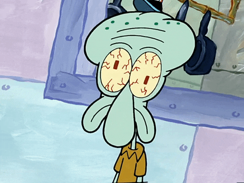 Squidward Hours Later With No Sleep GIF