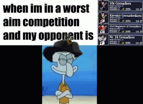 Squidward In Bad Aim Competition GIF