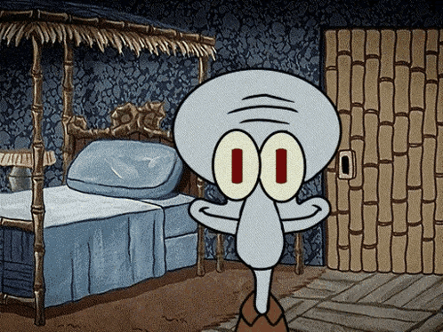 Squidward in Bedroom