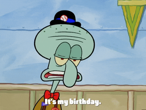 Squidward It's My Birthday GIF