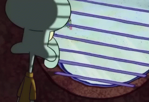 Squidward Looking Out The Window GIF