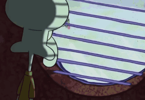 Squidward Looking Out Window