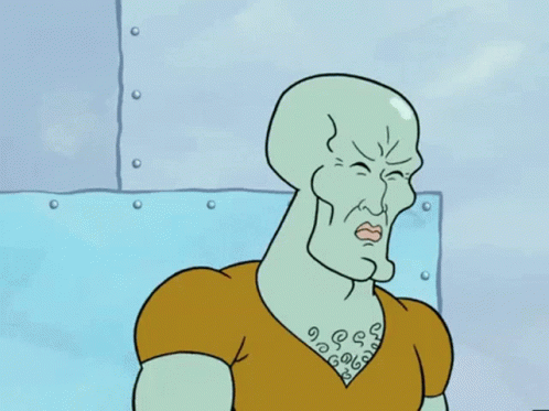 Squidward Making a Funny Face