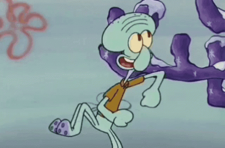Squidward Outdoor Dancing GIF