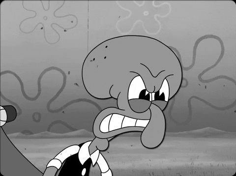 Squidward Putting On Ear Plugs GIF