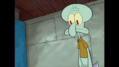 Squidward Standing In Room GIF