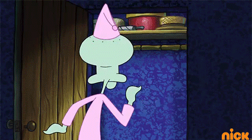 Squidward Tentacles Arranging Halloween Costumes GIF