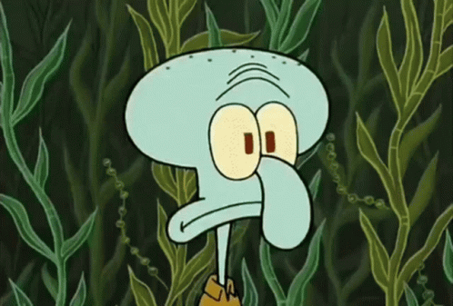 Squidward Tentacles Falling To The Ground GIF