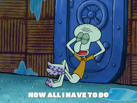 Squidward Tentacles Stomach Growling GIF