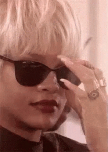 Rihanna Squint Look GIF