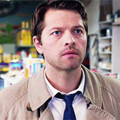 Misha Collins Squint Look GIF