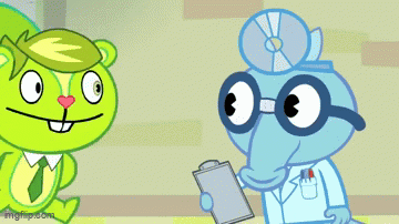 Squirrel Talking To Doctor With Clipboard GIF