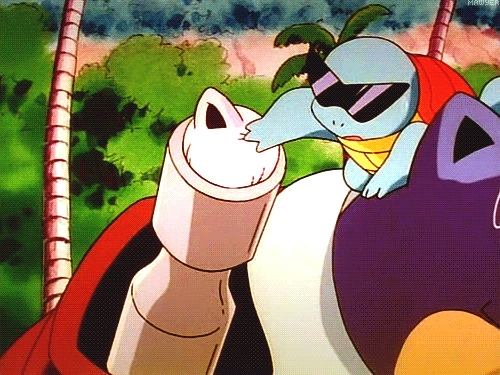 Squirtle Blastoise Fixing Cannons Pokemon GIF