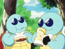 Squirtle Duo Having Fun GIF