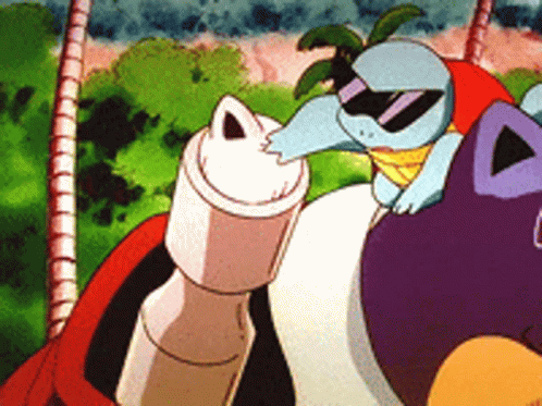 Squirtle Pushing A Pokémon Into A Tube GIF