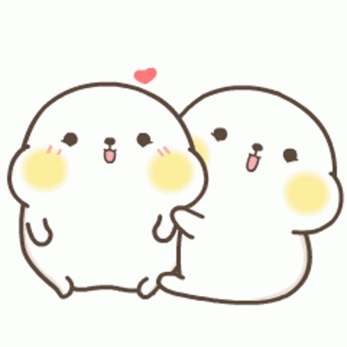 Squishy White Bouncing Seals Sticker GIF