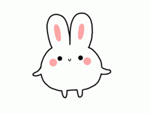 Squishy White Bunny Dancing GIF
