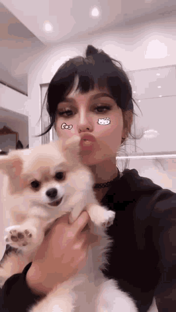 Sssniperwolf Cuddling Playing With Dog GIF