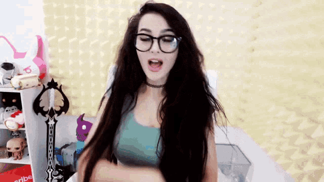 Sssniperwolf Hair Flip GIF