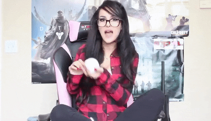 Sssniperwolf Playing Golf Ball GIF