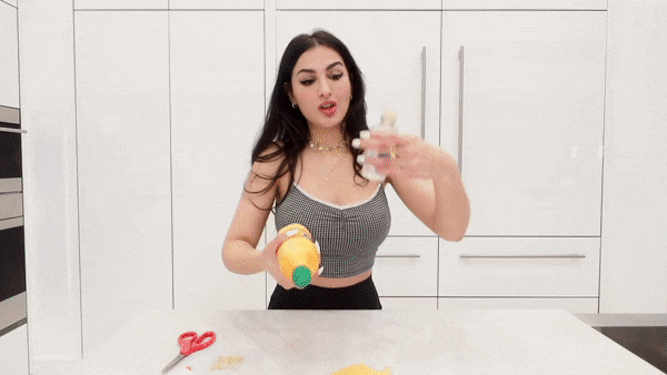 Sssniperwolf Shaking Orange Juice GIF
