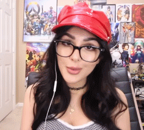 Sssniperwolf Two Wearing Earphones GIF