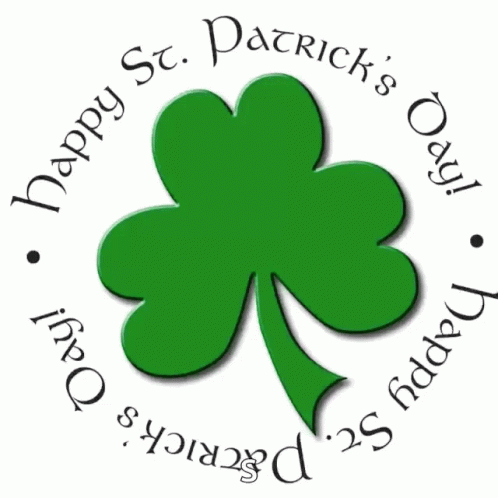 St Patrick's Day Clover Leaf GIF
