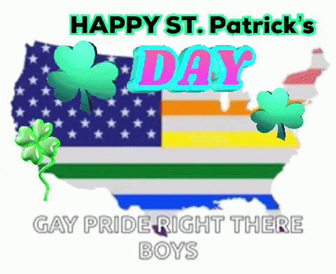 St. Patrick's Day Greeting Card with US Map