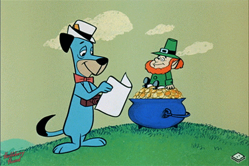 St. Patrick's Day Huckleberry Hound GIF