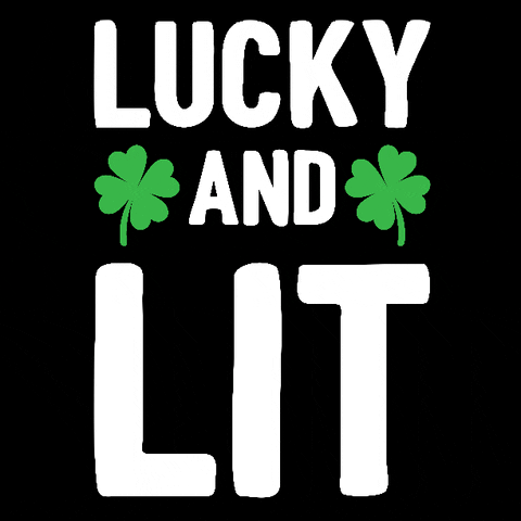 St. Patrick's Day Lucky Lit GIF