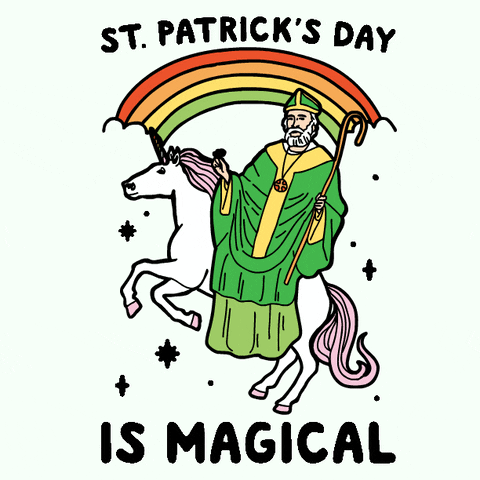 St. Patrick's Day Magical Unicorn GIF