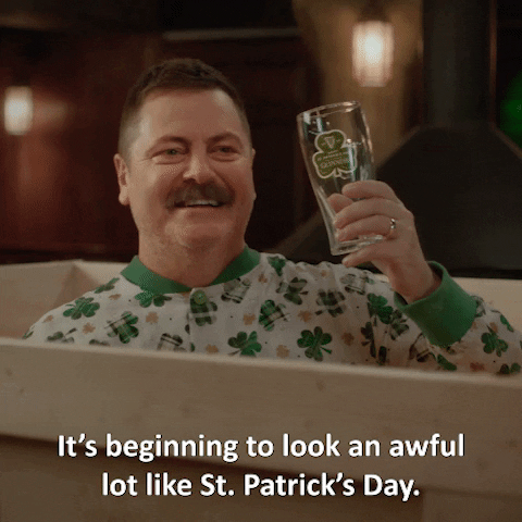 St Patrick's Day Nick Offerman GIF