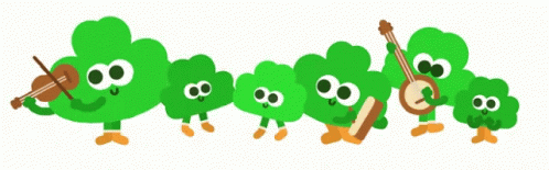St Patricks Day Birthday Clover Leaf Singing GIF