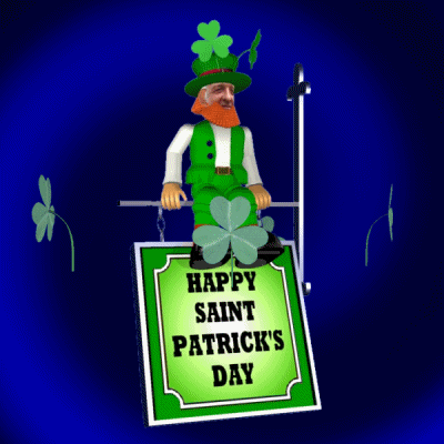 Happy St Patricks Day Leprechaun Swaying GIF