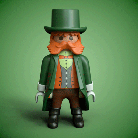St Patricks Day Green Man Shamrock GIF