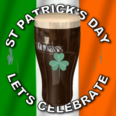St Patricks Day Let's Celebrate Animated Art GIF