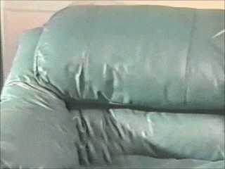Stabbing A Sofa With Knife GIF