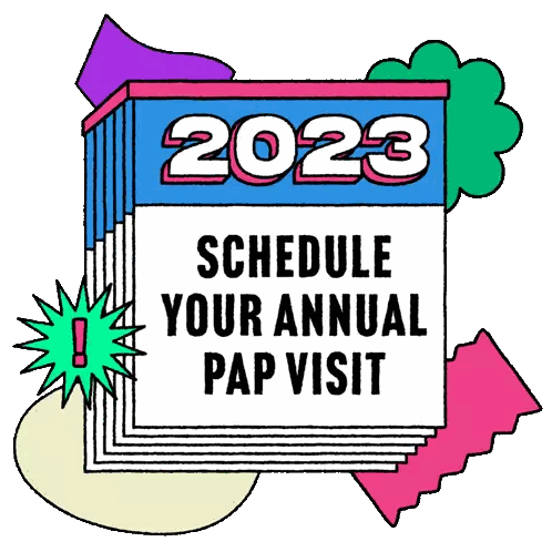 Stack of Calendars Schedule Pap Visit