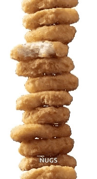 Stack Of Chicken Nuggets GIF