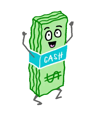 Stack of Money with Cash