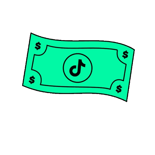 Stack of Money With TikTok Logo