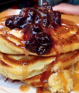 Stack of Pancakes With Blueberries